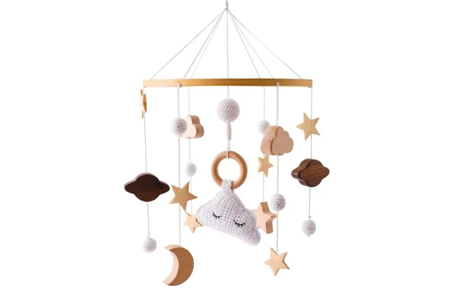 Handmade Wooden Baby Mobile