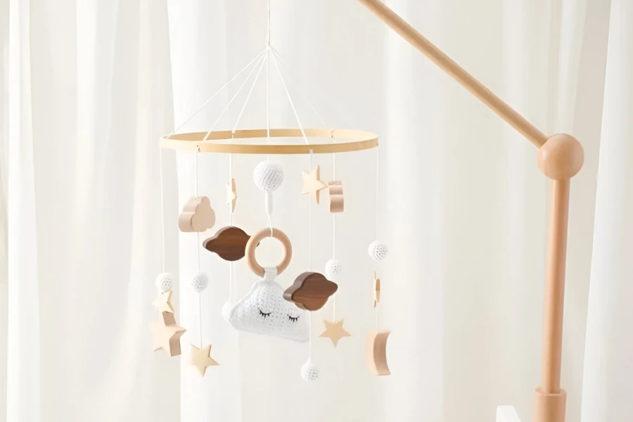 Handmade Wooden Baby Mobile