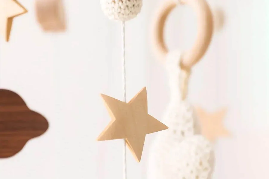 Handmade Wooden Baby Mobile